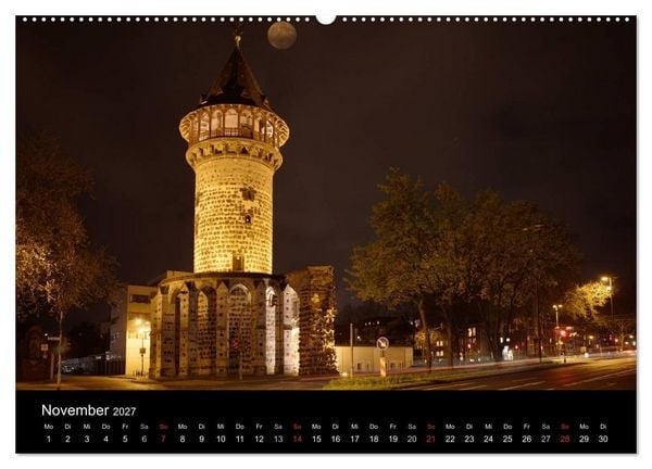 Produktbild: K&ouml;ln bei Nacht (hochwertiger Premium Wandkalender 2027 DIN A2 quer), Kunstdruck in Hochglanz