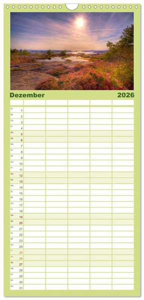Produktbild: Familienplaner 2026 - Sehnsucht Schweden - Sverige mit 5 Spalten (Wandkalender, 21 x 45 cm) CALVENDO