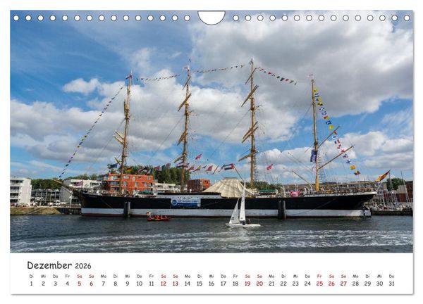 Produktbild: Travem&uuml;nder Woche vom Windjammer aus (Wandkalender 2026 DIN A4 quer), CALVENDO Monatskalender