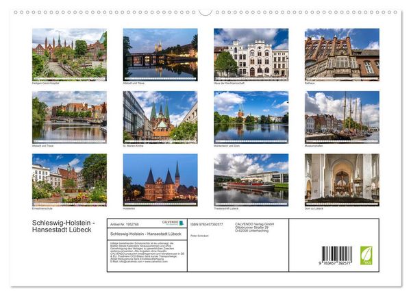 Produktbild: Schleswig-Holstein - Hansestadt L&uuml;beck (hochwertiger Premium Wandkalender 2026 DIN A2 quer), Kunstdruck in Hochglanz