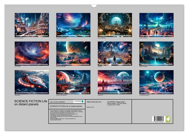 Produktbild: SCIENCE FICTION Life on distant planets (Wall Calendar 2026 DIN A2 landscape), CALVENDO 12 Month Wall Calendar