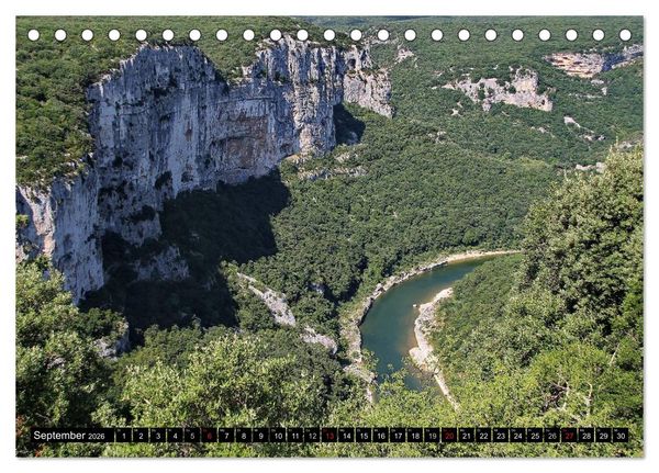 Produktbild: Ard&egrave;che, Grand Canyon Europas (Tischkalender 2026 DIN A5 quer), CALVENDO Monatskalender