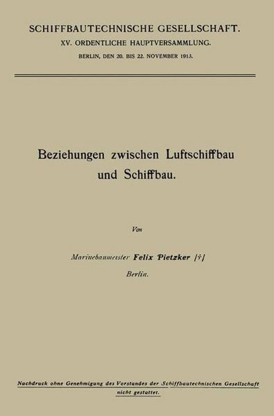 Produktbild: Beziehungen zwischen Luftschiffbau und Schiffbau