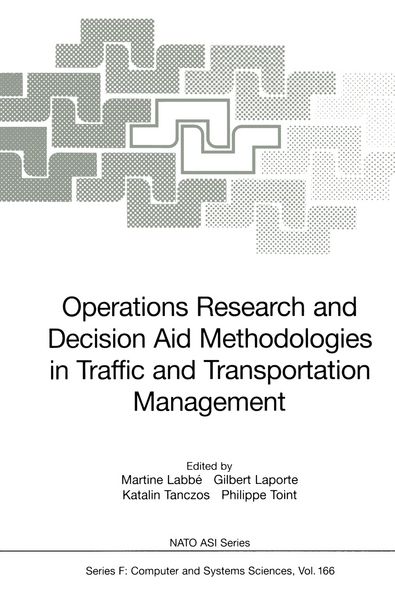 Produktbild: Operations Research and Decision Aid Methodologies in Traffic and Transportation Management