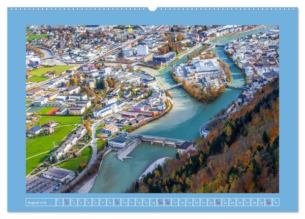 Produktbild: Sch&ouml;ne Gr&uuml;&szlig;e aus Hallein (hochwertiger Premium Wandkalender 2026 DIN A2 quer), Kunstdruck in Hochglanz