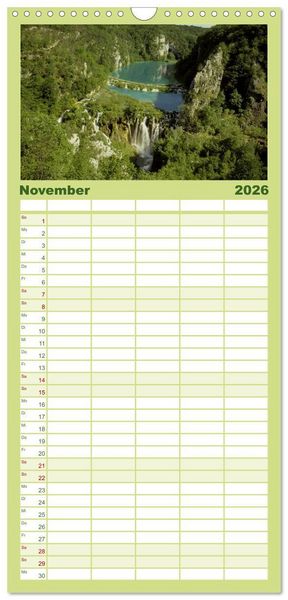 Produktbild: Familienplaner 2026 - Kroatiens wilde Sch&ouml;nheit mit 5 Spalten (Wandkalender, 21 x 45 cm) CALVENDO