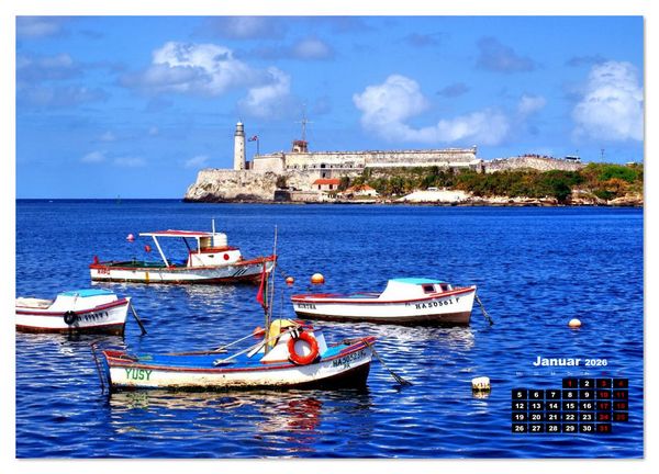 Produktbild: Pescadores - Fischer in Havanna (Wandkalender 2026 DIN A3 quer), CALVENDO Monatskalender