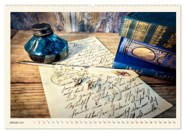 Produktbild: Handschriftlich (Wandkalender 2027 DIN A2 quer), CALVENDO Monatskalender