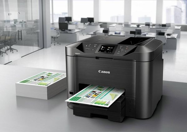 Produktbild: Canon Multifunktionsdrucker Tintenstrahl Farbe A4 Drucker, Scanner, Kopierer, Fax LAN, WLAN, Duplex, Duplex-ADF