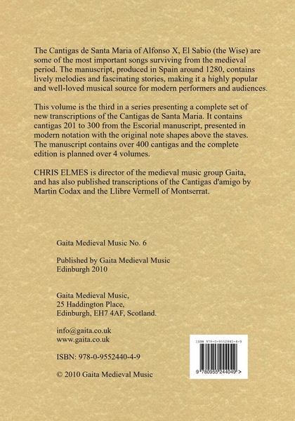 Produktbild: Cantigas De Santa Maria Of Alfonso X, El Sabio, A Performing Edition