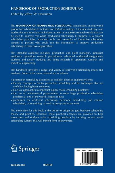 Produktbild: Handbook of Production Scheduling