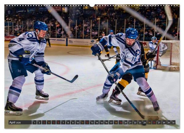 Produktbild: Eishockey - Fairplay und Schl&auml;gerei (hochwertiger Premium Wandkalender 2026 DIN A2 quer), Kunstdruck in Hochglanz
