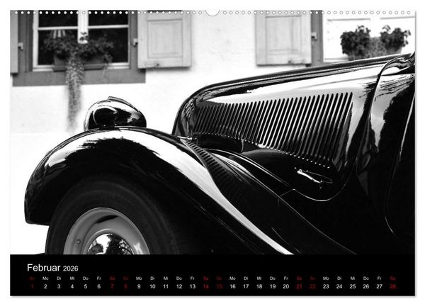 Produktbild: Citro&euml;n 11 CV Traction Avant in schwarzweiss (hochwertiger Premium Wandkalender 2026 DIN A2 quer), Kunstdruck in Hochglanz