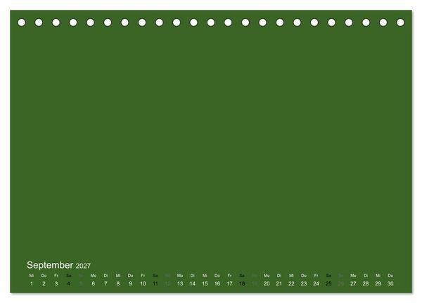 Produktbild: Bastelkalender - dunkel Gr&uuml;n (Tischkalender 2027 DIN A5 quer), CALVENDO Monatskalender