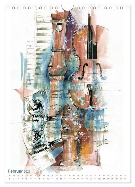 Produktbild: MUSIK Impressionen (Wandkalender 2026 DIN A4 hoch), CALVENDO Monatskalender