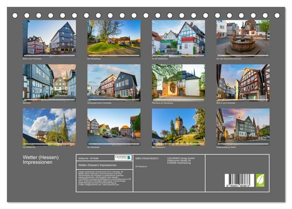Produktbild: Wetter (Hessen) Impressionen (Tischkalender 2026 DIN A5 quer), CALVENDO Monatskalender