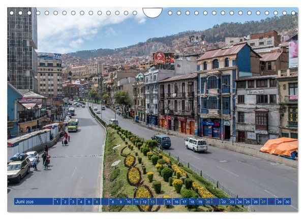 Produktbild: Farbenfrohes Bolivien (Wandkalender 2026 DIN A4 quer), CALVENDO Monatskalender