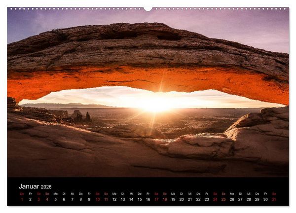 Produktbild: USA Desert Dreams (hochwertiger Premium Wandkalender 2026 DIN A2 quer), Kunstdruck in Hochglanz