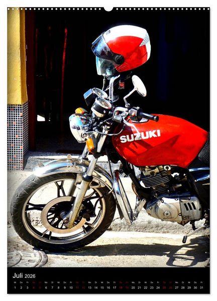 Produktbild: SUZUKI BIKER IN HAVANNA (Wandkalender 2026 DIN A2 hoch), CALVENDO Monatskalender