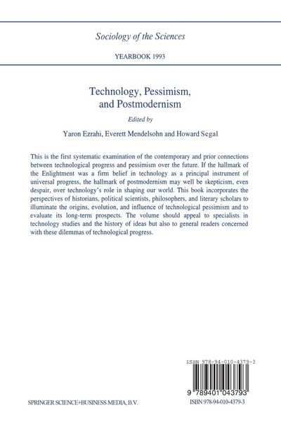 Produktbild: Technology, Pessimism, and Postmodernism