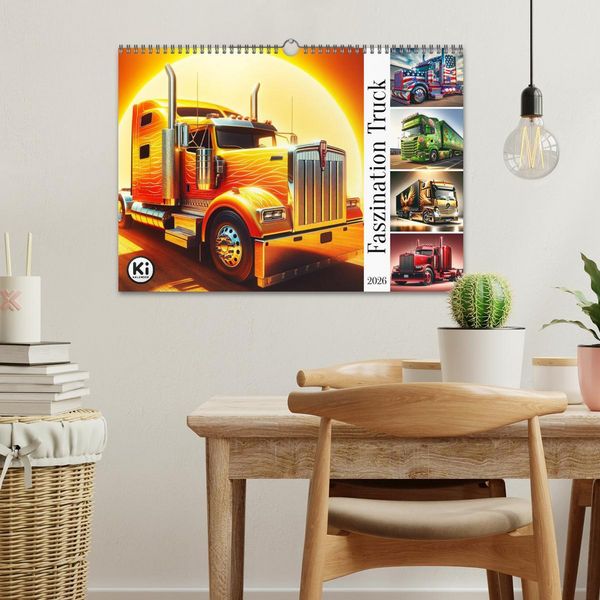 Produktbild: Faszination Truck: KI-Designs von Lack und Leistung (Wandkalender 2026 DIN A3 quer), CALVENDO Monatskalender
