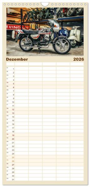 Produktbild: Familienplaner 2026 - Z&uuml;ndapp-Tr&auml;ume mit 5 Spalten (Wandkalender, 21 x 45 cm) CALVENDO