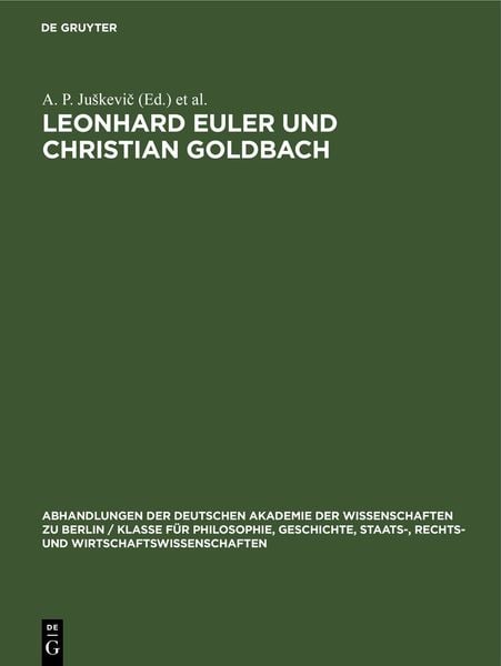 Produktbild: Leonhard Euler und Christian Goldbach