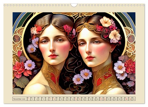 Produktbild: Art Deco Freundinnen (Wandkalender 2026 DIN A3 quer), CALVENDO Monatskalender