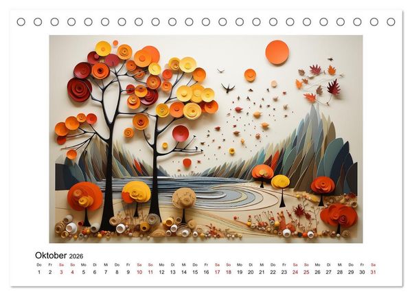 Produktbild: Paper Art (Tischkalender 2026 DIN A5 quer), CALVENDO Monatskalender