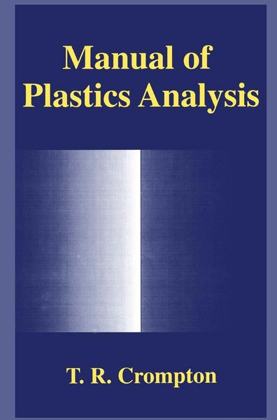 Produktbild: Manual of Plastics Analysis