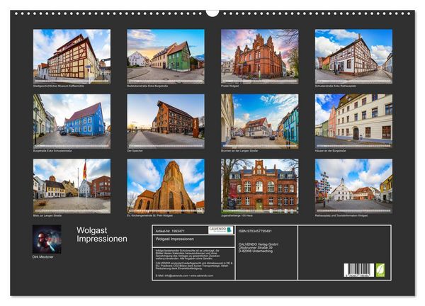 Produktbild: Wolgast Impressionen (Wandkalender 2026 DIN A2 quer), CALVENDO Monatskalender