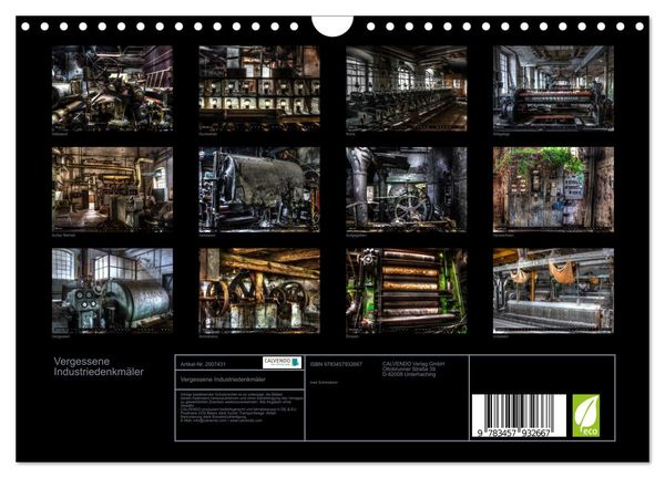 Produktbild: Vergessene Industriedenkm&auml;ler (Wandkalender 2026 DIN A4 quer), CALVENDO Monatskalender