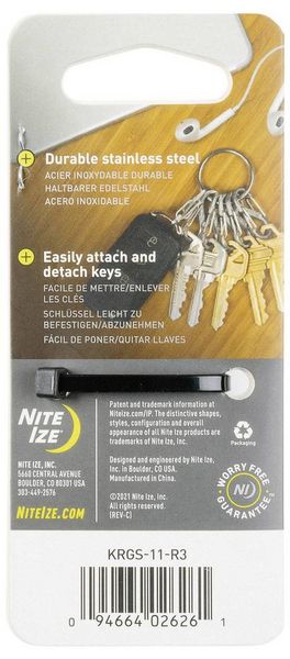 Produktbild: NITE Ize Schl&uuml;sselring NI-KRGS-11-R3 KeyRing 6 S-Biner Silber 1St.