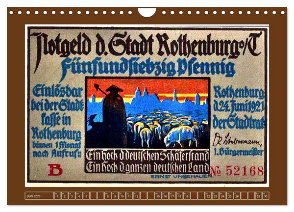 Produktbild: Gru&szlig; aus Rothenburg ob der Tauber (Wandkalender 2026 DIN A4 quer), CALVENDO Monatskalender