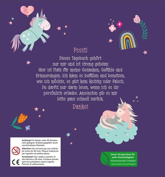 Produktbild: Mein Tagebuch – Einhorn (mit Schloss)