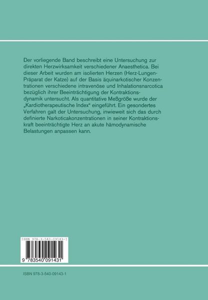Produktbild: Der Einflu&szlig; von Anaesthetica auf die Kontraktionsdynamik des Herzens