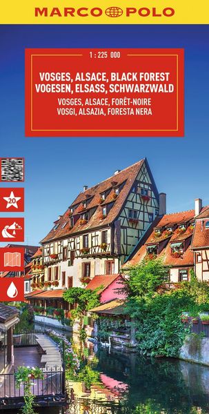 Produktbild: MARCO POLO Reisekarte Vogesen, Elsass, Schwarzwald 1:225.000