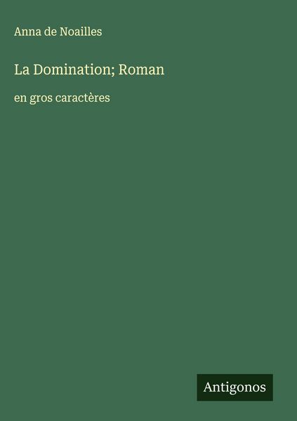 Produktbild: La Domination; Roman
