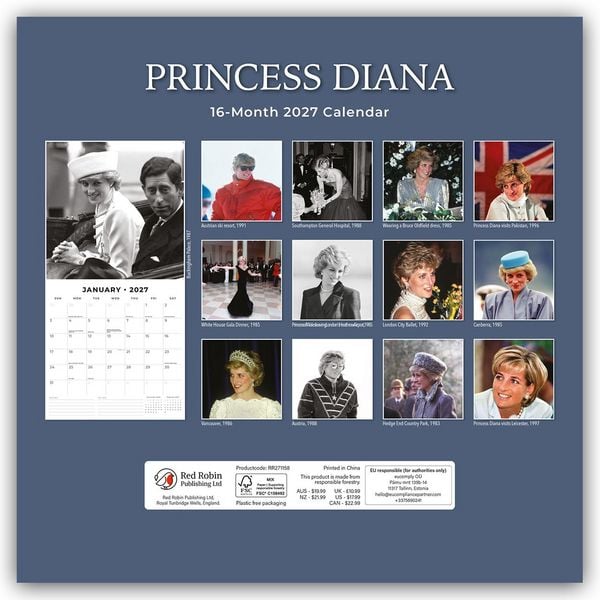 Produktbild: Prinzessin Diana &ndash; Diana 2027 &ndash; 16-Monatskalender
