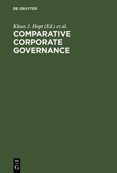 Produktbild: Comparative Corporate Governance