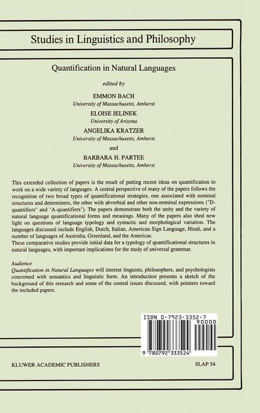 Produktbild: Quantification in Natural Languages