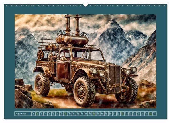 Produktbild: Mit Steampunk unterwegs (Wandkalender 2026 DIN A2 quer), CALVENDO Monatskalender