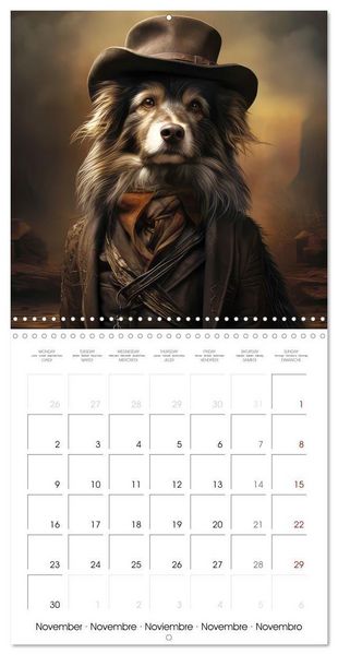 Produktbild: Des chiens styl&eacute;s (Calendrier mural carr&eacute; 2026 30x30 cm) Calendrier double avec une page pour vos prises de notes