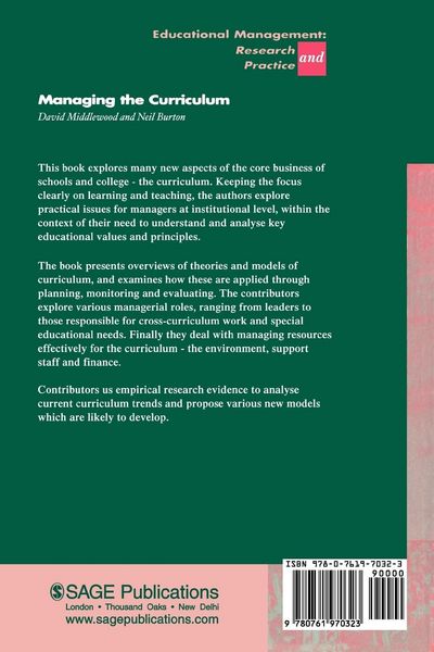Produktbild: Managing the Curriculum