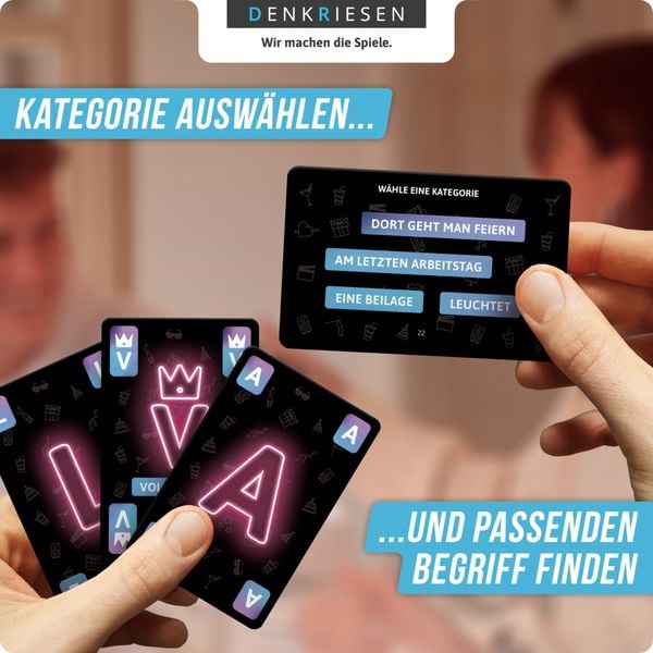 DENKRIESEN - STADT LAND VOLLPFOSTEN® - Das Kartenspiel - PARTY EDITION "Jetzt geht's rund."