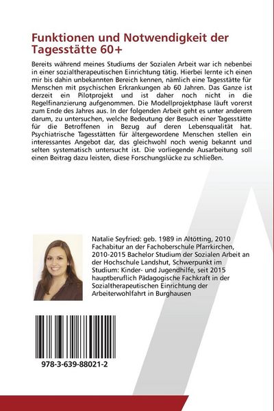 Produktbild: Funktionen und Notwendigkeit der Tagesst&auml;tte 60+