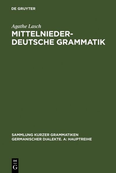 Produktbild: Mittelniederdeutsche Grammatik