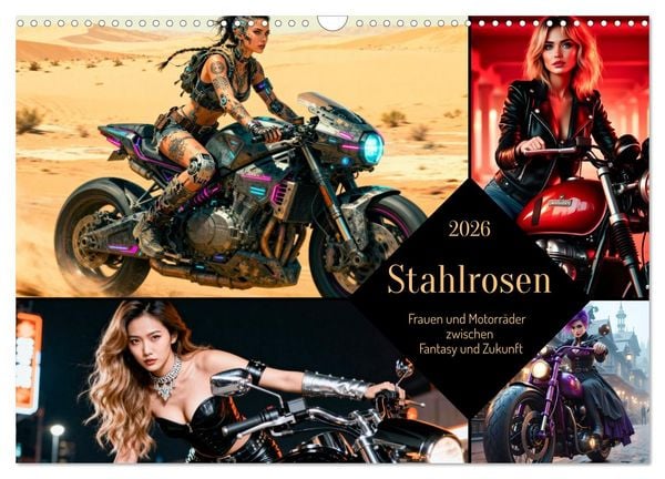 Produktbild: Stahlrosen (Wandkalender 2026 DIN A3 quer), CALVENDO Monatskalender