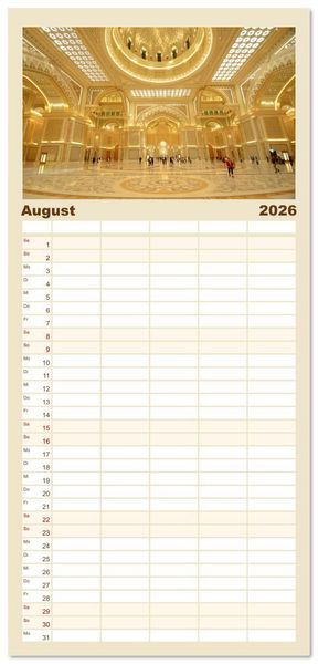 Produktbild: Familienplaner 2026 - Abu Dhabi, eine Stadt der Zukunft. mit 5 Spalten (Wandkalender, 21 x 45 cm) CALVENDO