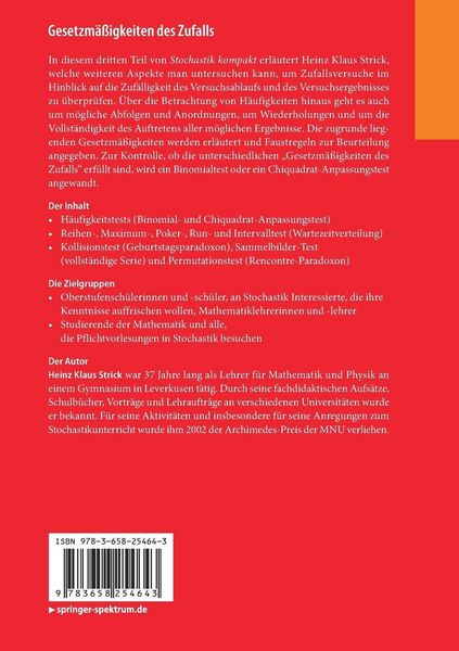 Produktbild: Gesetzmäßigkeiten des Zufalls